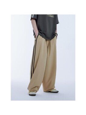 Men's Wide Leg Side Striped Pants